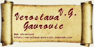 Veroslava Gavrović vizit kartica